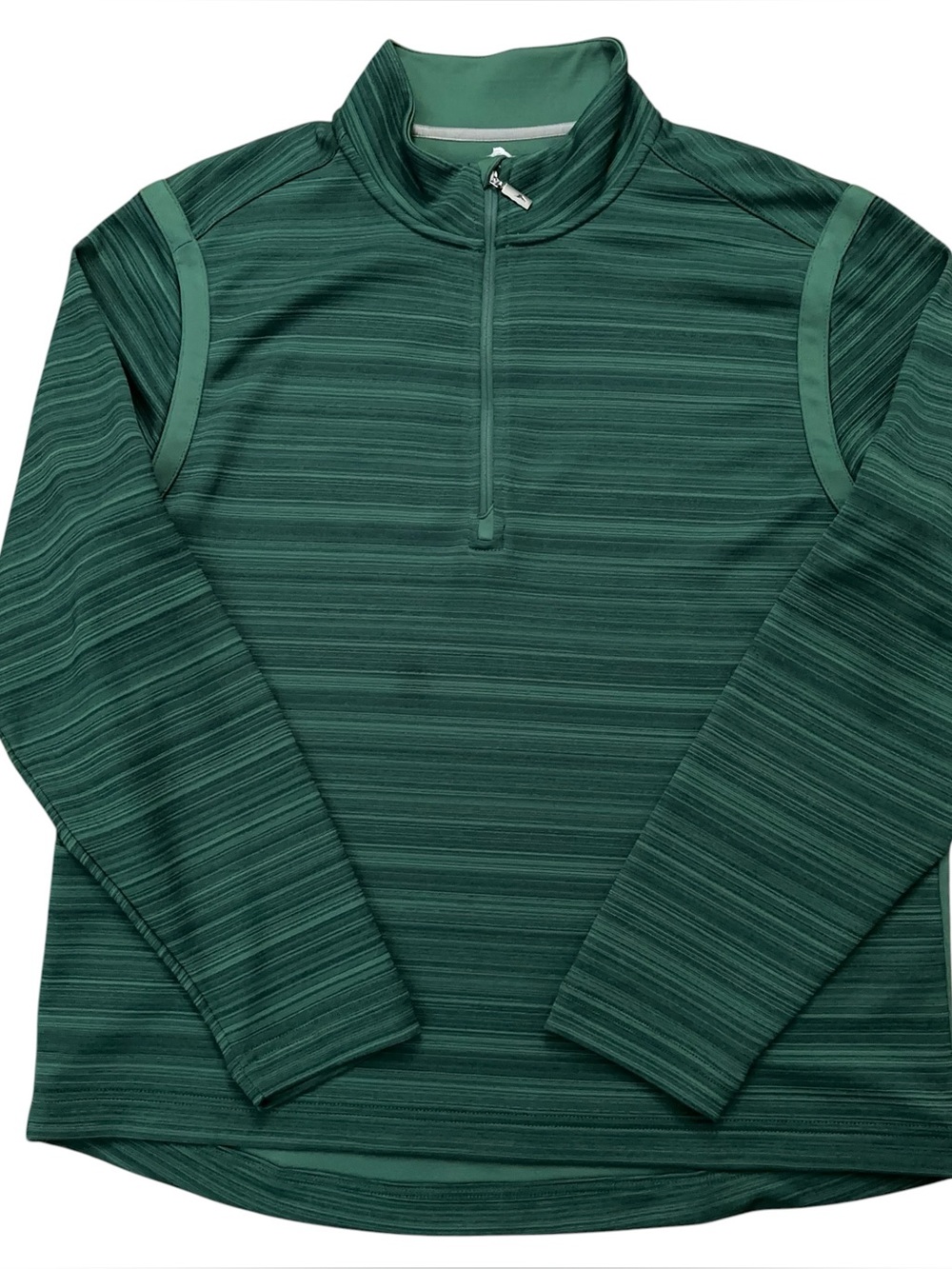 Tommy Bahama Island Zone 1/4 Zip Pullover Mens Size L Performance Green Striped